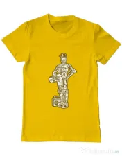 Tricou ADLER barbat Street C3PO Galben 