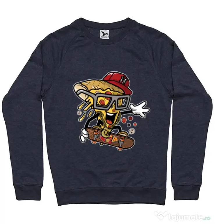 Bluza ADLER barbat Pizza Skater Denim inchis
