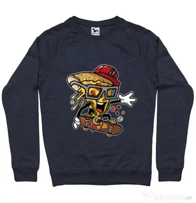 Bluza ADLER barbat Pizza Skater Denim inchis