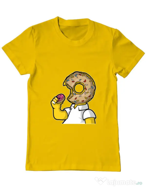 Tricou ADLER barbat I Like Donut Galben