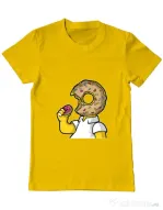 Tricou ADLER barbat I Like Donut Galben