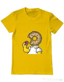 Tricou ADLER barbat I Like Donut Galben