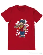 Tricou ADLER barbat Pizza Beard Rosu