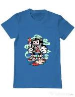 Tricou ADLER barbat Gamers Killer Albastru azuriu