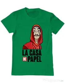 Tricou ADLER barbat Money heist Verde mediu