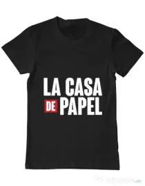 Tricou ADLER barbat La casa de papel Negru