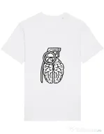 Tricou STANLEY STELLA barbat Grenade Brain Alb