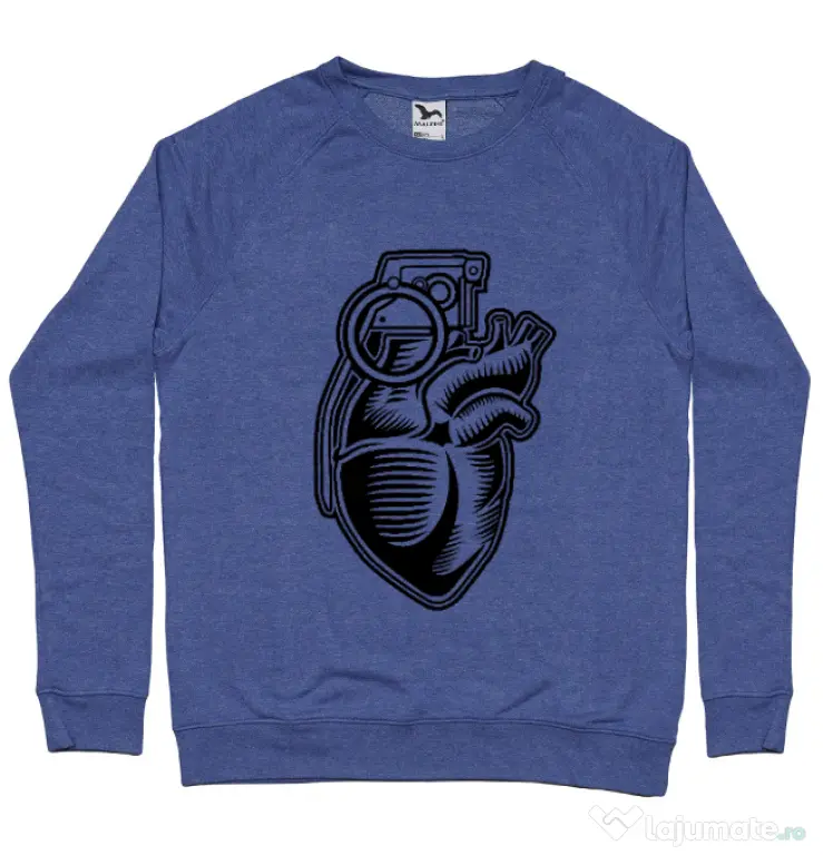 Bluza ADLER barbat Grenade Heart Albastru melanj