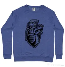 Bluza ADLER barbat Grenade Heart Albastru melanj