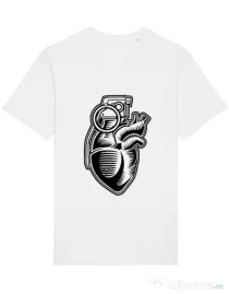 Tricou STANLEY STELLA barbat Grenade Heart Alb