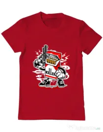 Tricou ADLER barbat Cigarette Killer Rosu