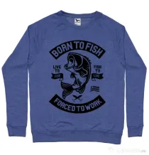 Bluza ADLER barbat Born To Fish Albastru melanj