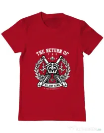 Tricou ADLER barbat Crown Rosu