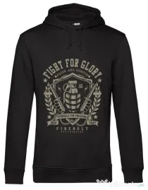 Hoodie barbat cu gluga Fight for glory Negru