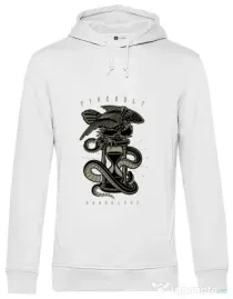 Hoodie barbat cu gluga Hourglass Alb