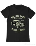 Tricou ADLER barbat Built For Speed Negru