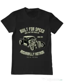 Tricou ADLER barbat Built For Speed Negru