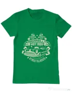 Tricou ADLER barbat Rockabilly Hotrod Verde mediu