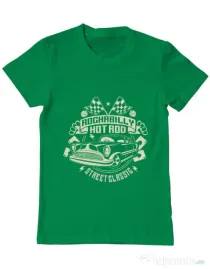 Tricou ADLER barbat Rockabilly Hotrod Verde mediu