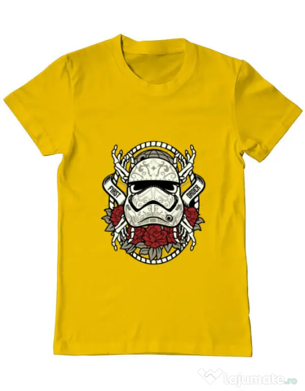 Tricou ADLER barbat Sugar Skull Trooper Galben