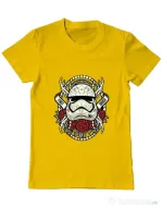 Tricou ADLER barbat Sugar Skull Trooper Galben