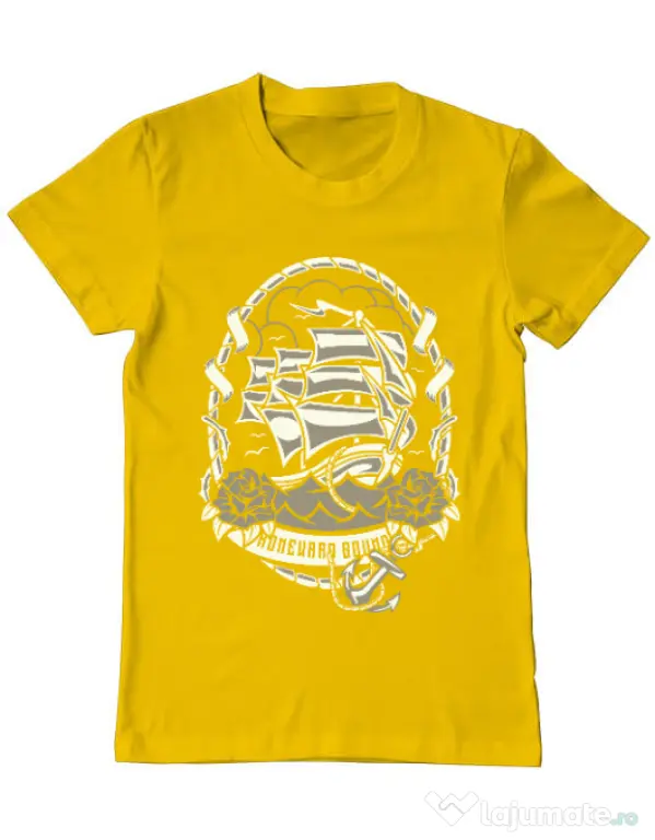 Tricou ADLER barbat Ship Galben