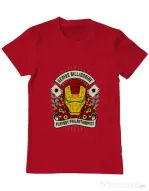 Tricou ADLER barbat Genius Billionaire Rosu
