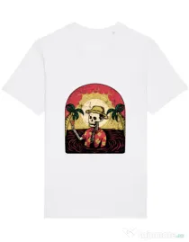 Tricou STANLEY STELLA barbat Welcome to My Paradise Alb