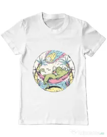 Tricou ADLER barbat Asteroid Day Alb
