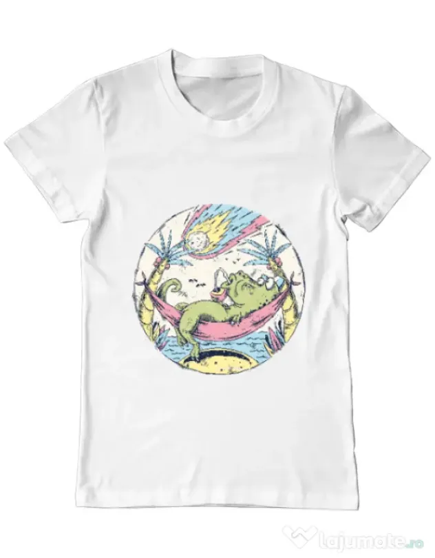 Tricou ADLER barbat Asteroid Day Alb