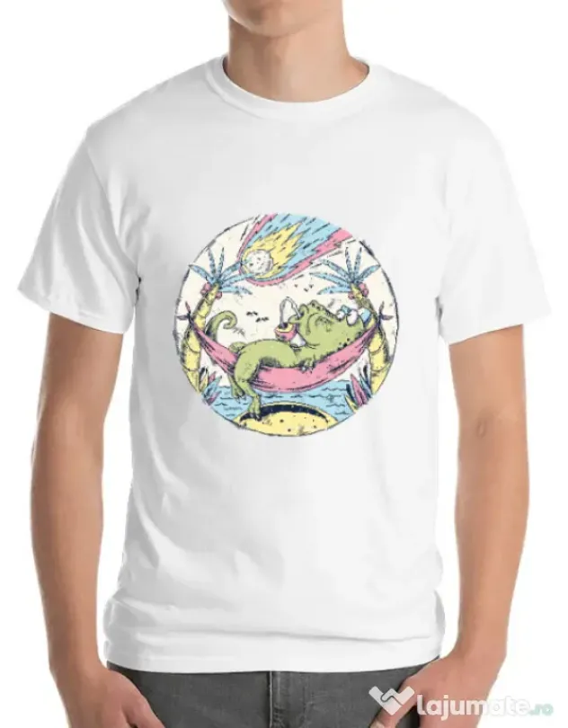 Tricou ADLER barbat Asteroid Day Alb