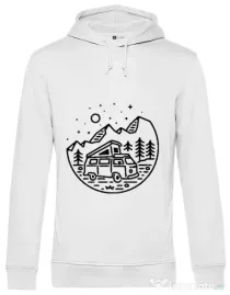 Hoodie barbat cu gluga Go Outdoor Alb