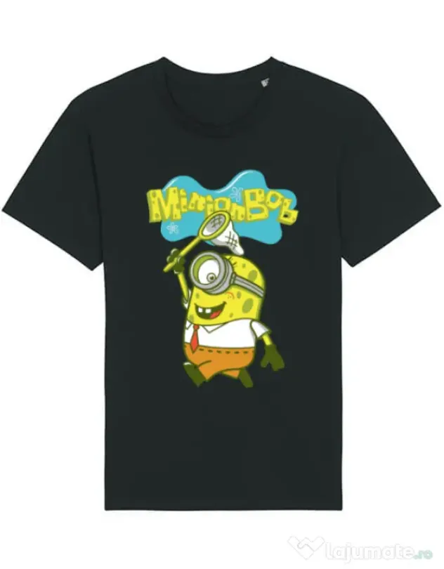 Tricou STANLEY STELLA barbat MinionBob Negru