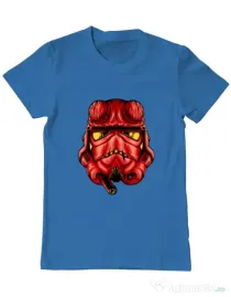Tricou ADLER barbat Helltrooperboy Albastru azuriu