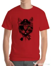 Tricou ADLER barbat Piratecat Rosu 