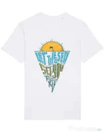 Tricou STANLEY STELLA barbat Let the sea, Set you free Alb