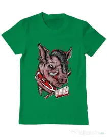 Tricou ADLER barbat Pig Saw Verde mediu