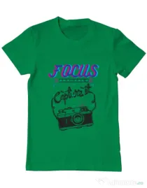 Tricou ADLER barbat Focus and than Capture it Verde mediu