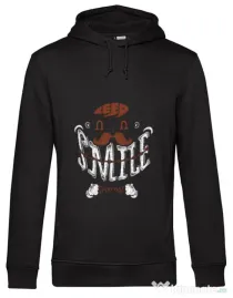 Hoodie barbat cu gluga Keep smile everyday Negru