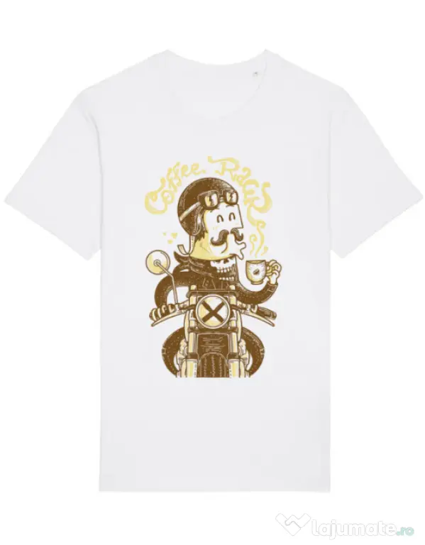 Tricou STANLEY STELLA barbat Coffee Racer Alb