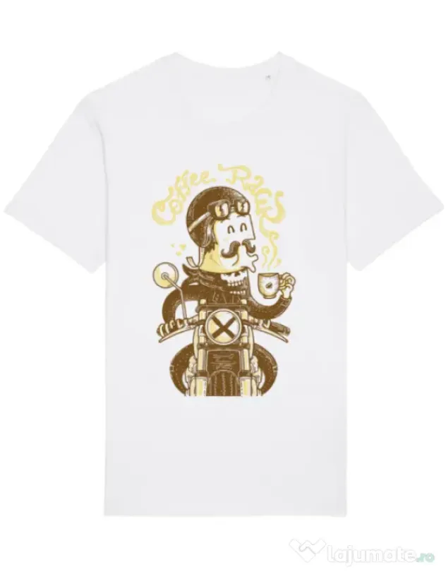 Tricou STANLEY STELLA barbat Coffee Racer Alb