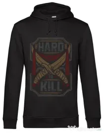 Hoodie barbat cu gluga Hard To Kill Negru