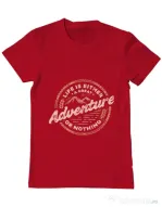 Tricou ADLER barbat Adventure or nothing Rosu