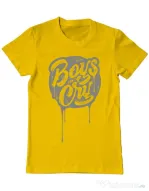 Tricou ADLER barbat Boys Dont Cry Galben