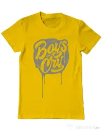 Tricou ADLER barbat Boys Dont Cry Galben