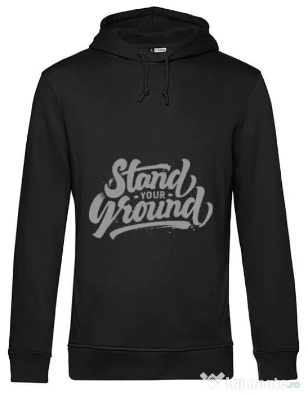 Hoodie barbat cu gluga Stand Your Ground Negru