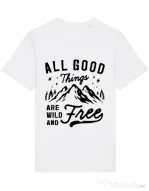 Tricou STANLEY STELLA barbat All Good Things Are Wild And Free Alb