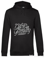 Hoodie barbat cu gluga Dare Greatly Negru