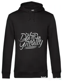Hoodie barbat cu gluga Dare Greatly Negru