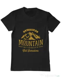 Tricou ADLER barbat Its not the mountain we conquer Negru